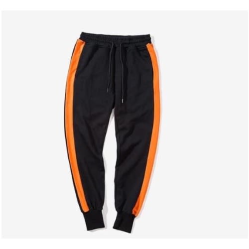 Joggers - Orange Stripe Black