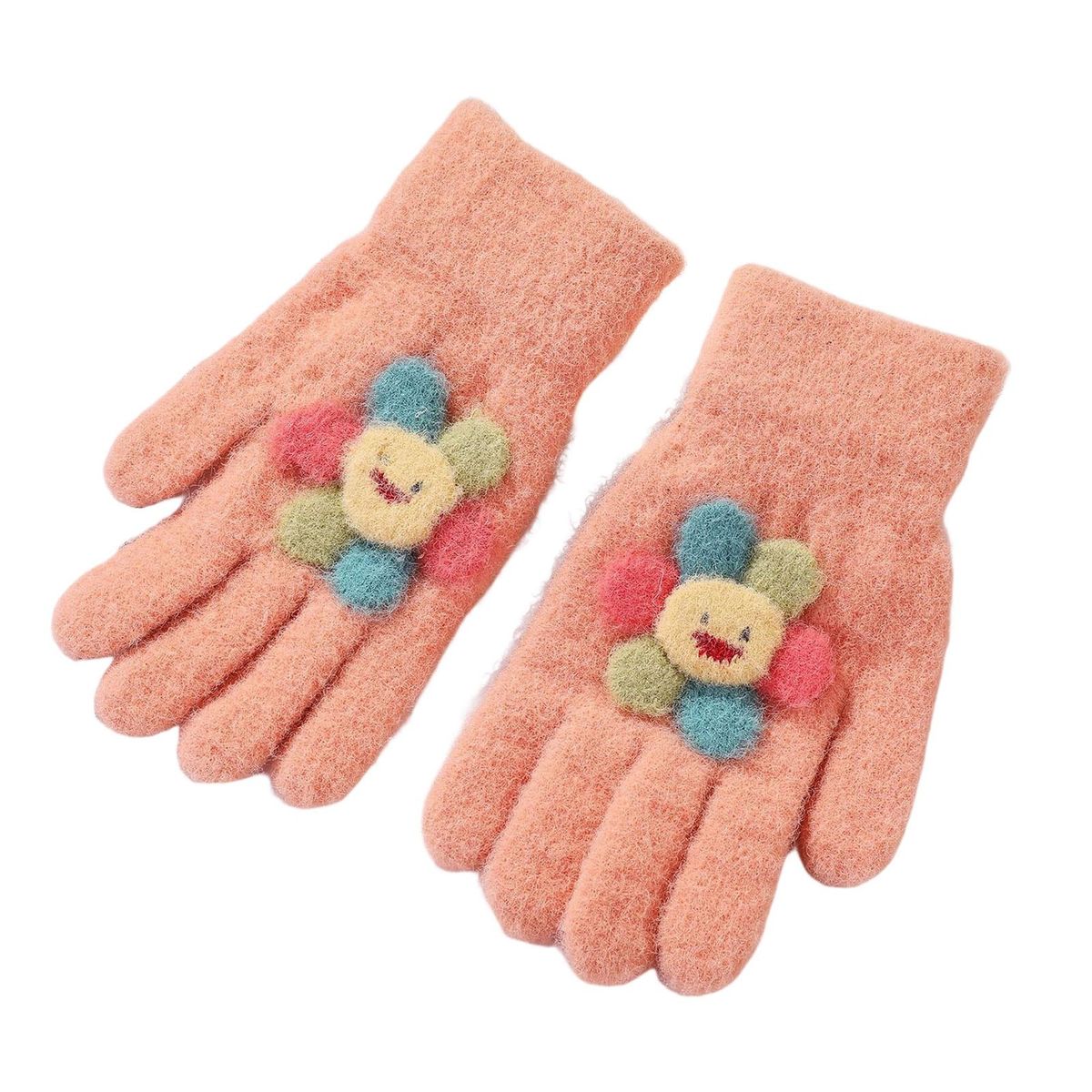 1 Pair Children Windproof Winter Kids Student Orange