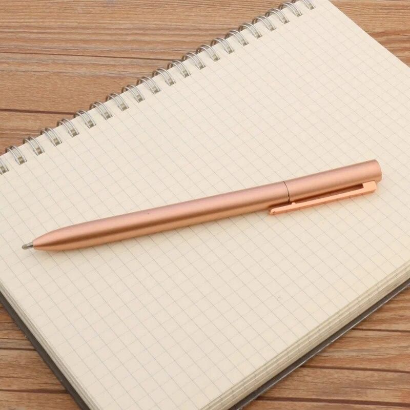 High Quality METAL BALLPOINT PEN rose golden spin Stationery Office Supplies Signature ink pens