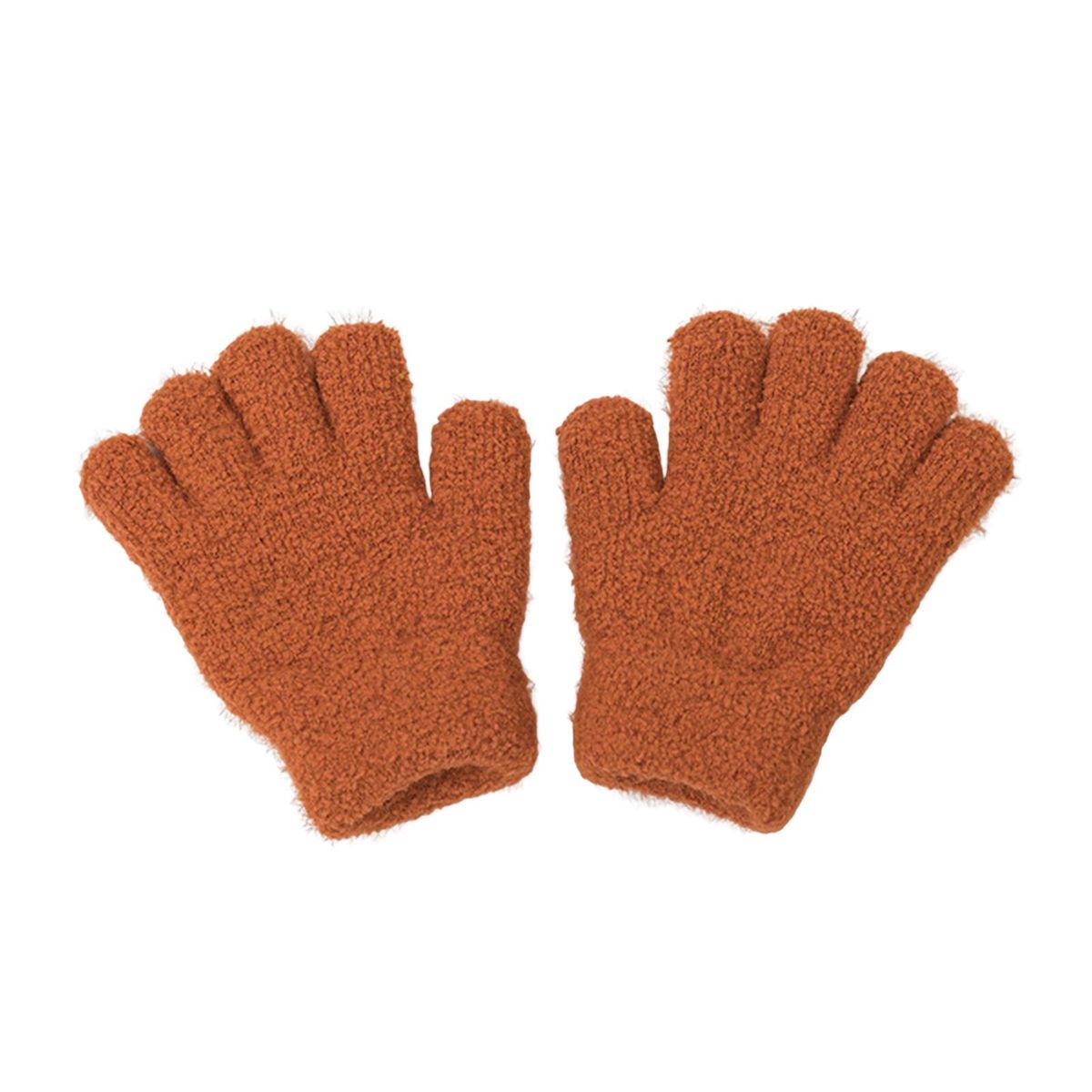 1 Pair Winter Pure Color Children Winter Orange