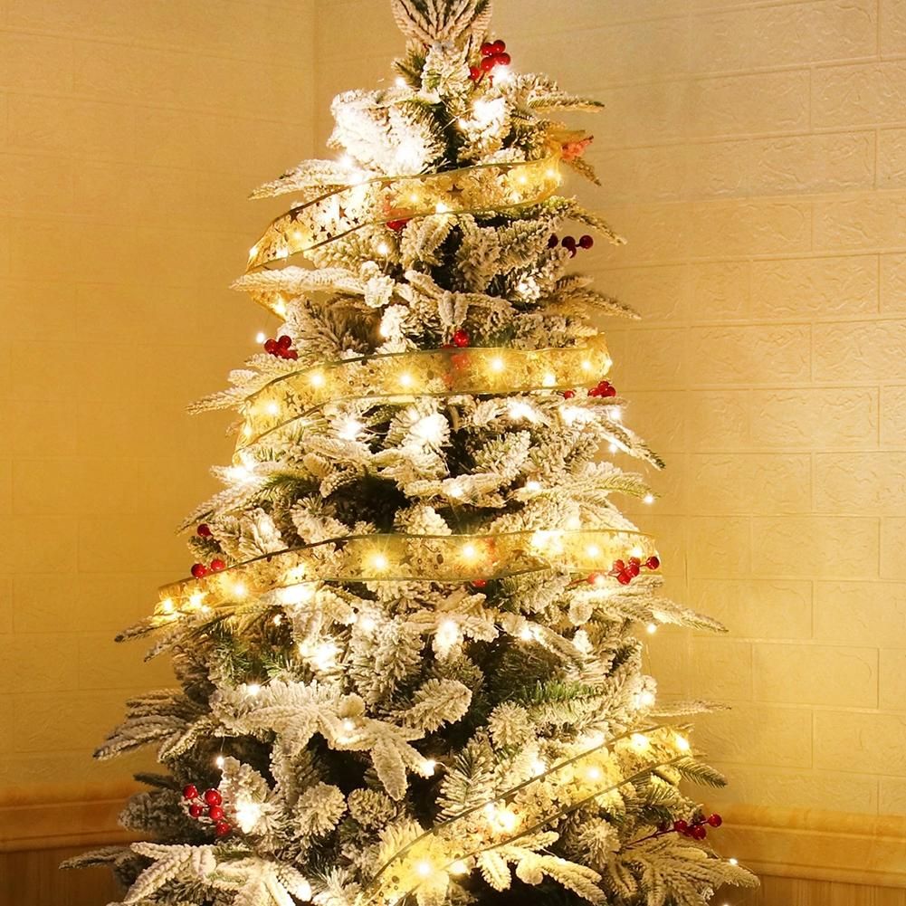 Christmas Ribbon Fairy Light Battery Operated Led Christmas