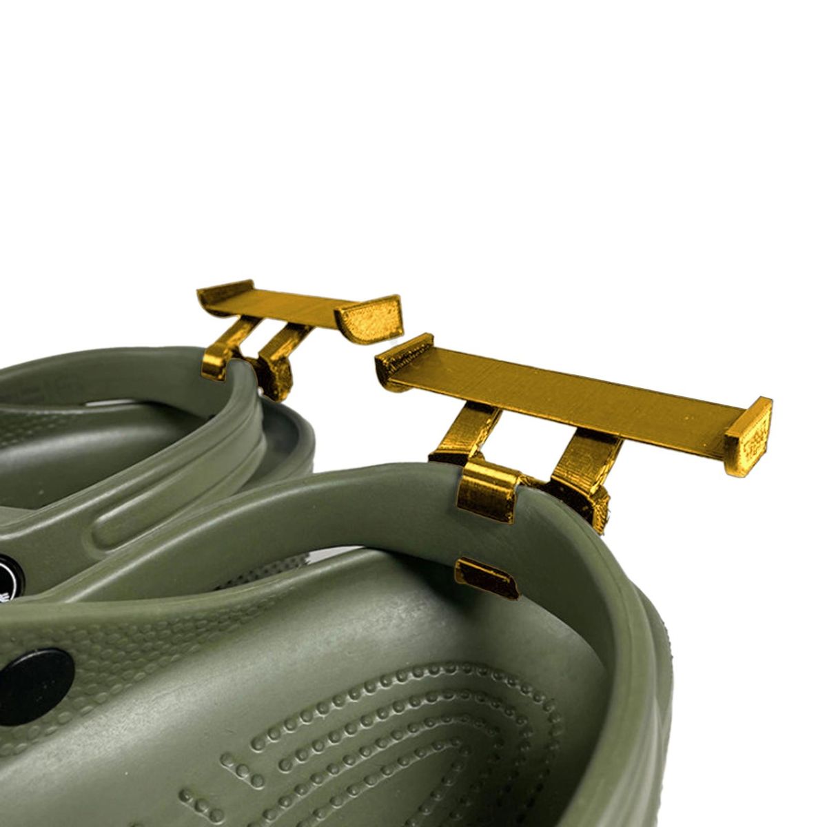 1 Pair Shoes Decorations Pendants Tail Slipper Shoes Hanging Decorations Golden