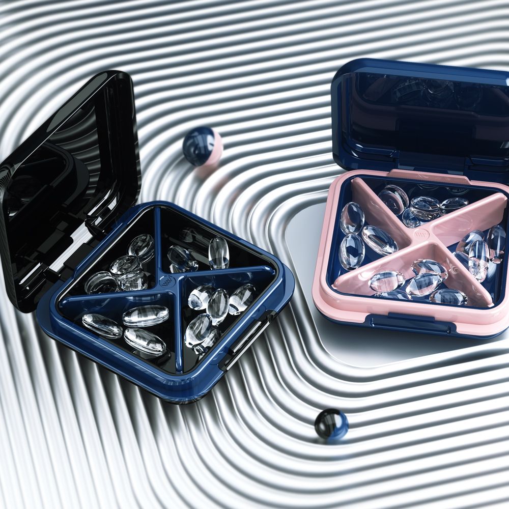 Portable Pill Box Pocket Pill Case With 4Compartments Travel