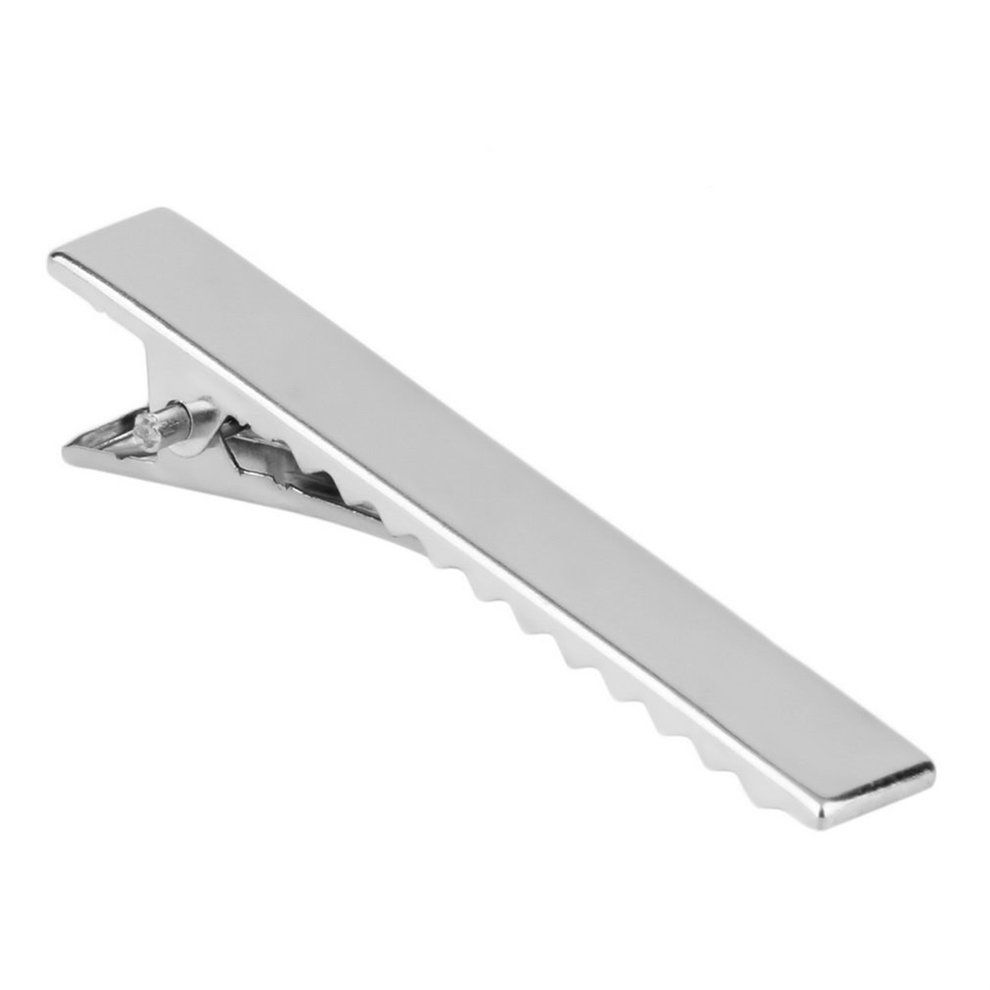 MT 20pcs 55mm Crocodile Alligator Teeth Clips Hair Bows Pinch DIY Accessories-Silver