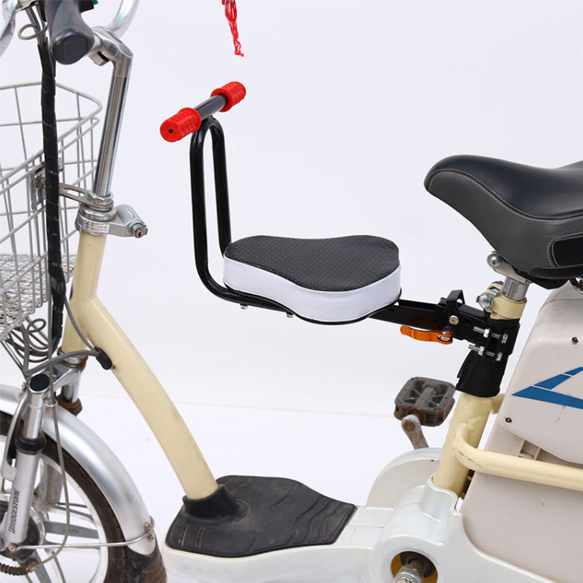 Child Bike Seat Foldable & Ultralight Front Mount Baby Kids' Bicycle Carrier With Handrail Single Handrail