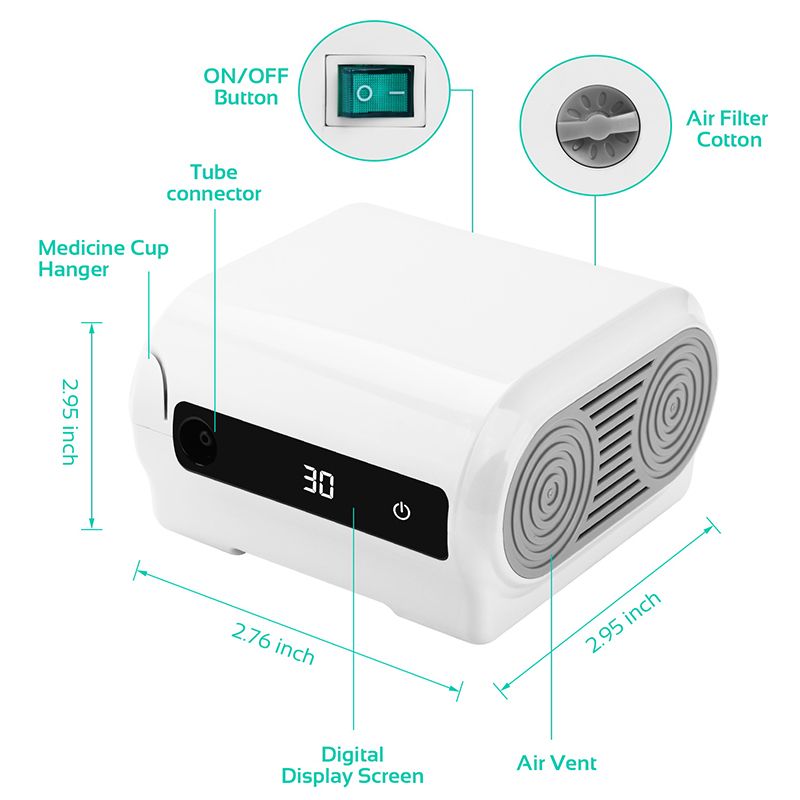 Digital Screen Medical Mist Inhaler Digital Timer Asthma