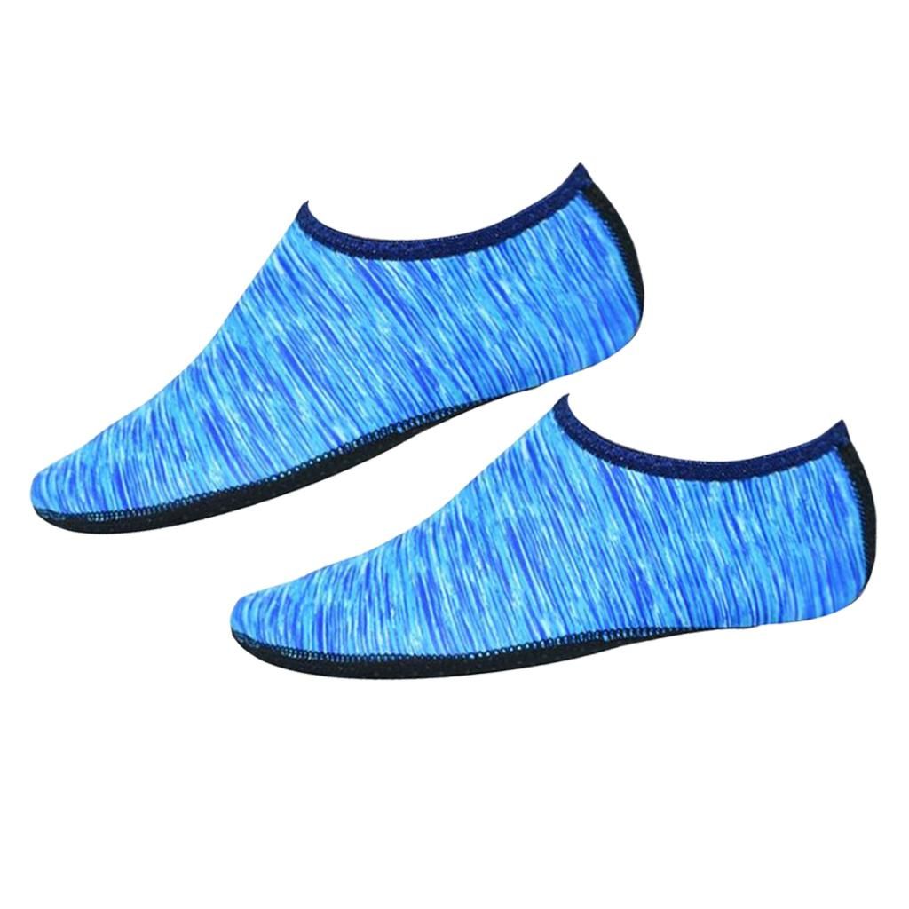 Lightweight Water Shoes Rubber Sole Women Men Kids  Socks Blue Xl