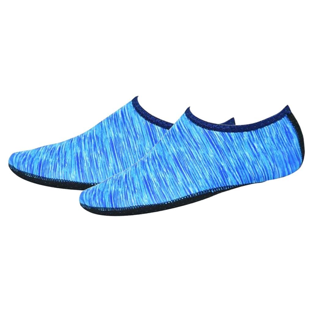 Lightweight Water Shoes Rubber Sole Women Men Kids  Socks Blue Xl