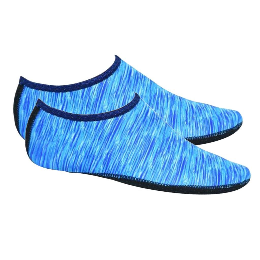 Lightweight Water Shoes Rubber Sole Women Men Kids  Socks Blue Xl