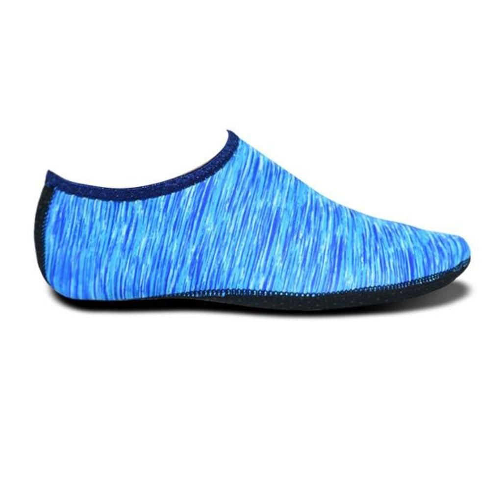 Lightweight Water Shoes Rubber Sole Women Men Kids  Socks Blue Xl