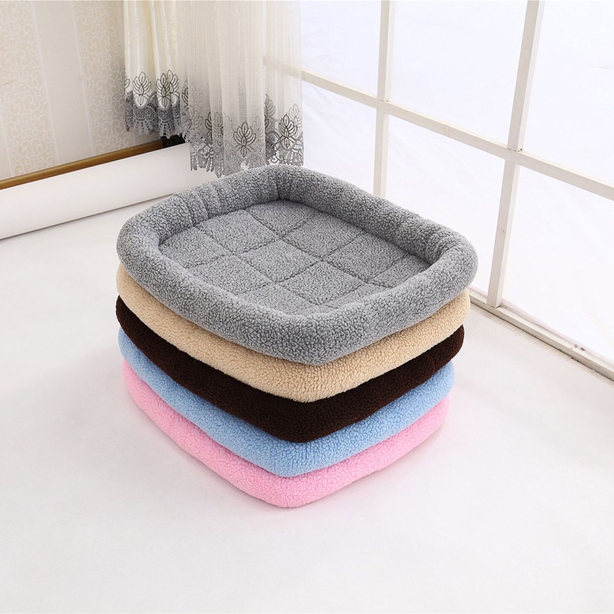 Waterproof Fleece Pet Bed Winter Warm Dog Bed Cat Bed Mat