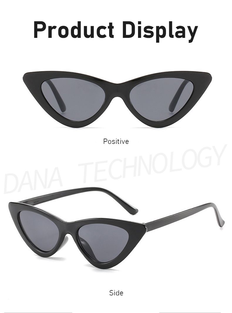 FG09 Sexy Ladies Cat Eye Vintage Sun Glasses - Black