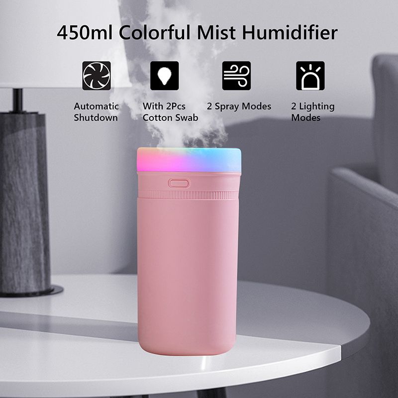 7-Color Night Light Mist USB Air Diffuser Humidifier