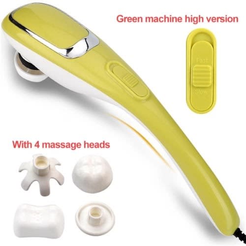 Multifunction Electric Dolphin Massager Stick + 4 Massage Heads
