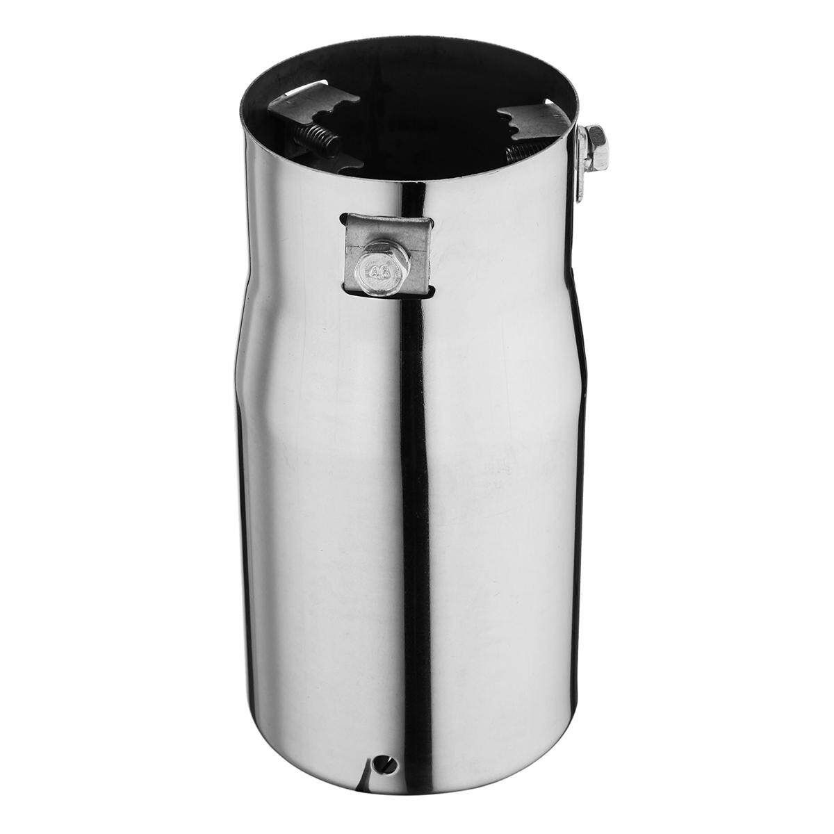 75mm Car Tail Exhaust Pipe Chrome End Trim Stainless Steel Muffler Universal