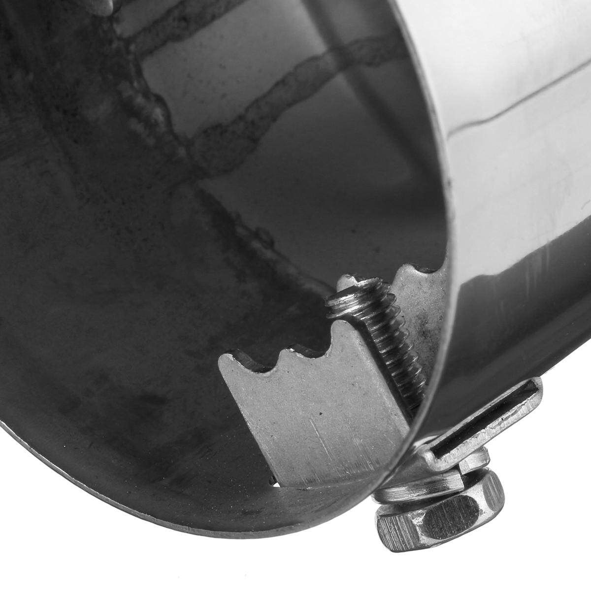 75mm Car Tail Exhaust Pipe Chrome End Trim Stainless Steel Muffler Universal