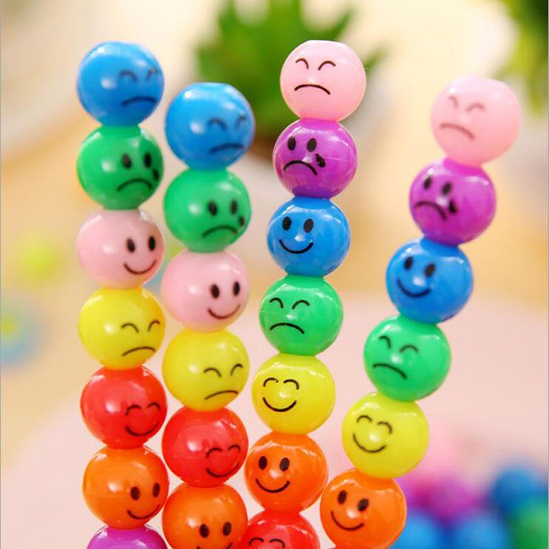 7 Colors Crayon Crayon Creative Cartoon Sugar Coated Smile