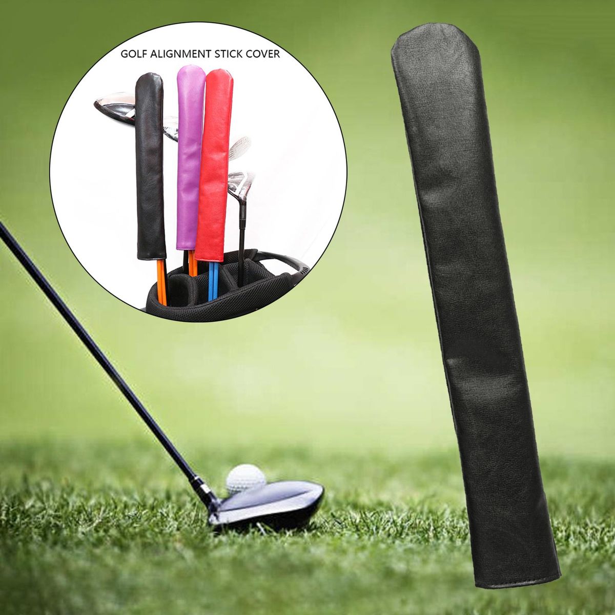 Golf Alignment , PU Leather, Hold AT Least Black