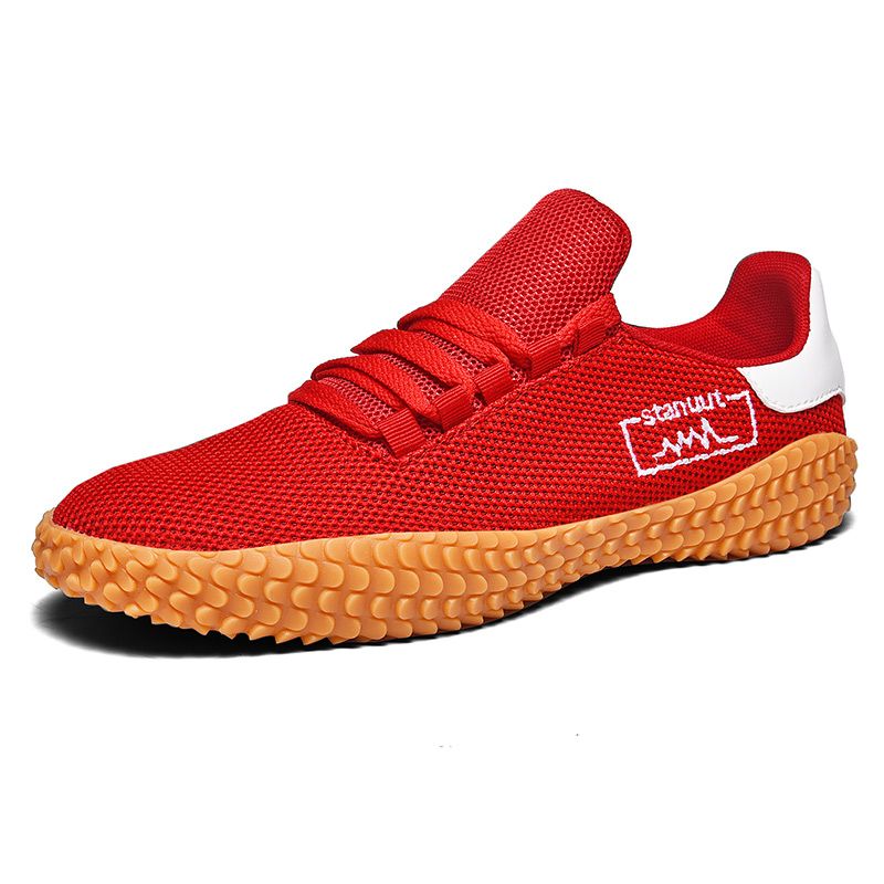 New Arrival Golf Shoes For Men White Red Walking Shoes For