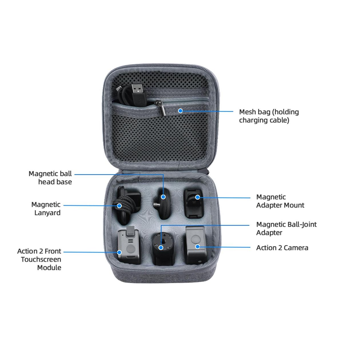 Storage Bag Shock Absorber Travel Case Accessories For