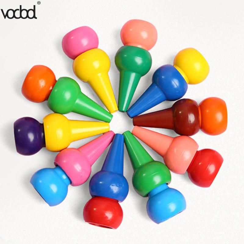 12pcs Non-Toxic Kid Painting Crayon Children Safety Color