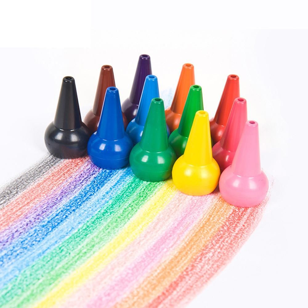 12pcs Non-Toxic Kid Painting Crayon Children Safety Color