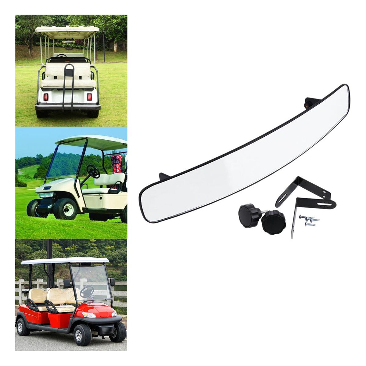 Golf Cart Accessories Wide Angle  Convex Mirror