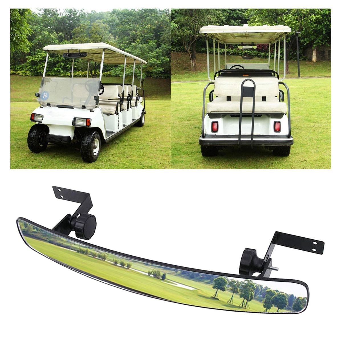 Golf Cart Accessories Wide Angle  Convex Mirror