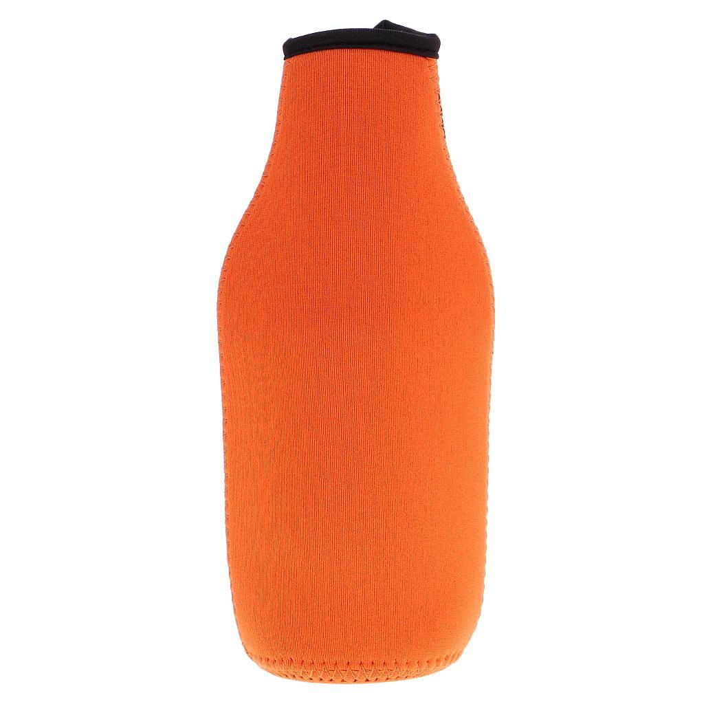 Neoprene 330ml  Bottle Sleeve Beverage   Insulator Orange