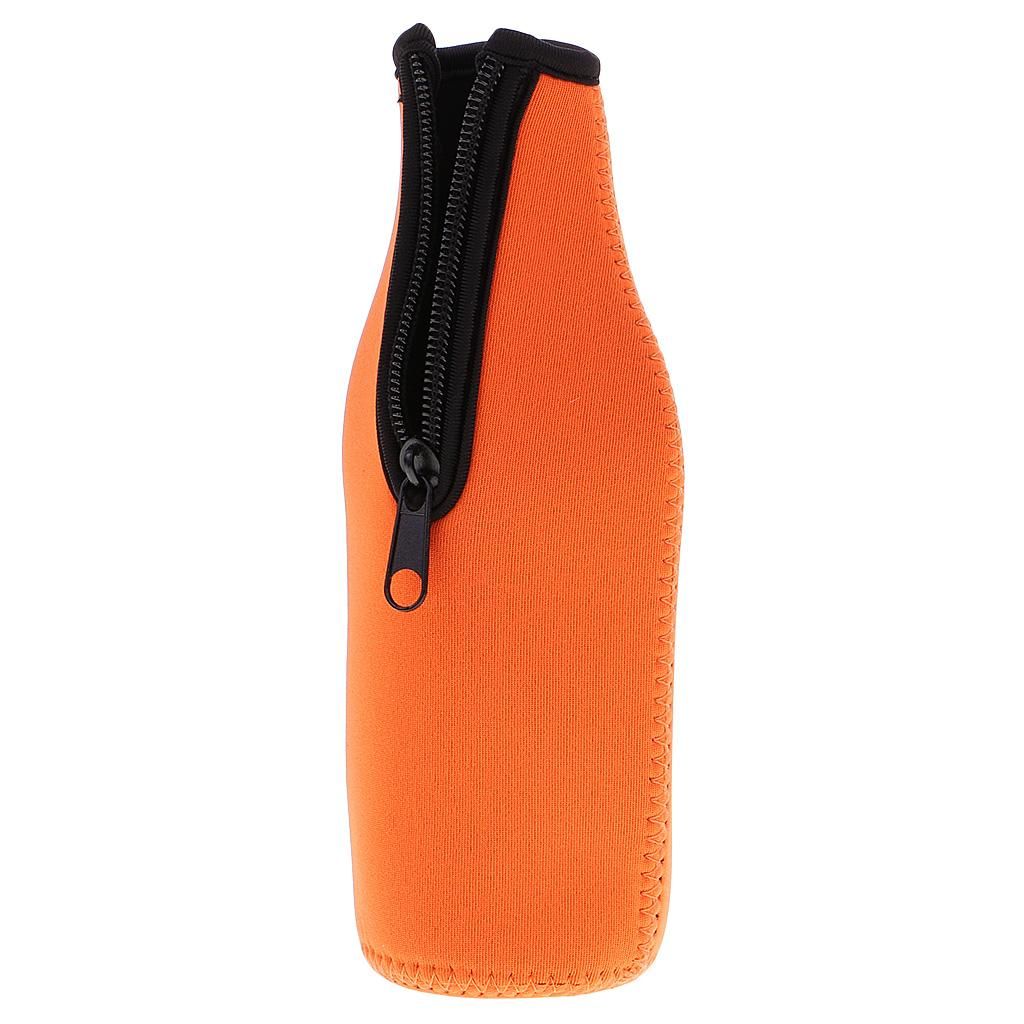 Neoprene 330ml  Bottle Sleeve Beverage   Insulator Orange