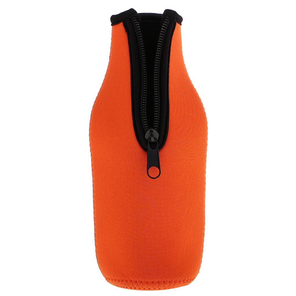Neoprene 330ml  Bottle Sleeve Beverage   Insulator Orange