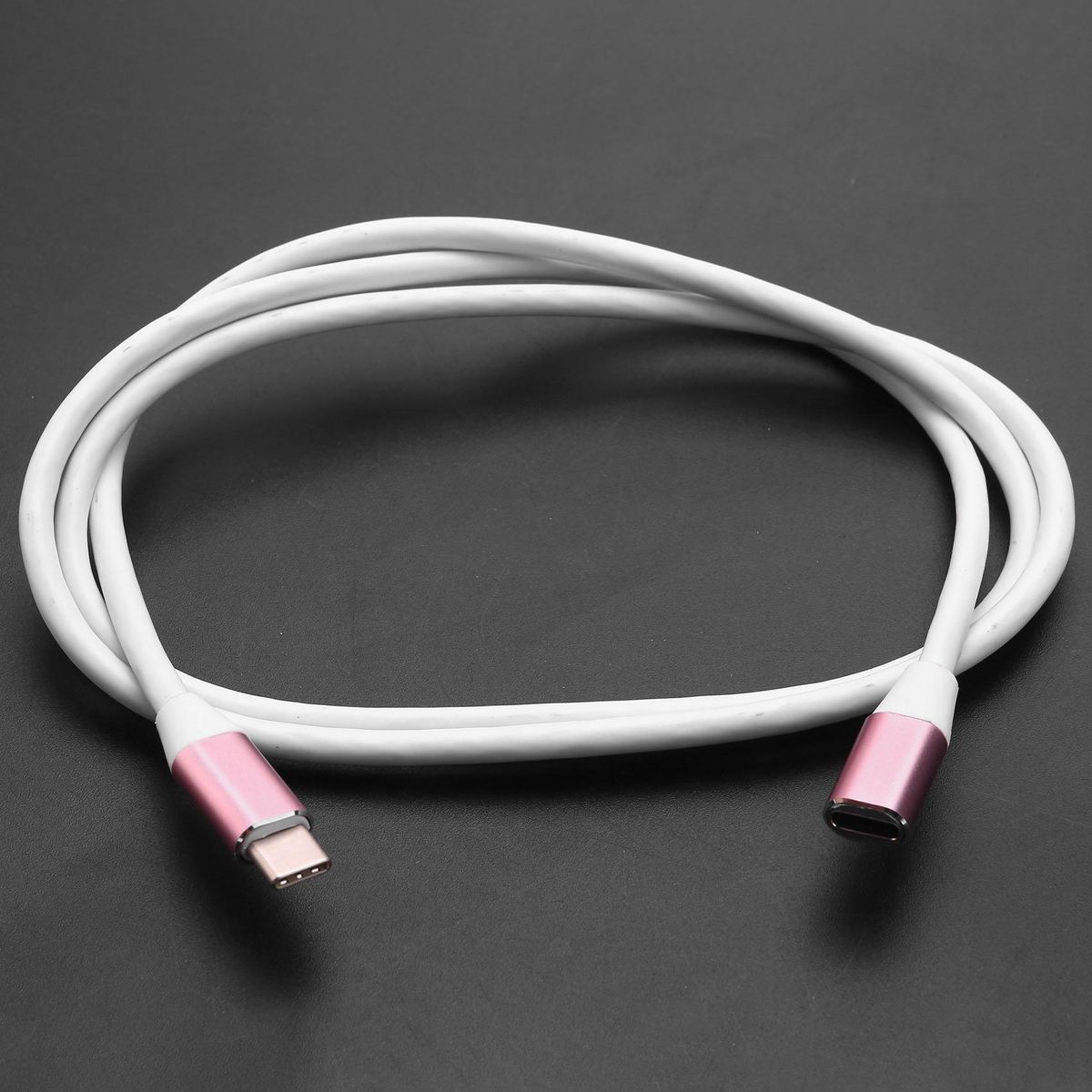 Rose gold type-C male to female extension type c charging