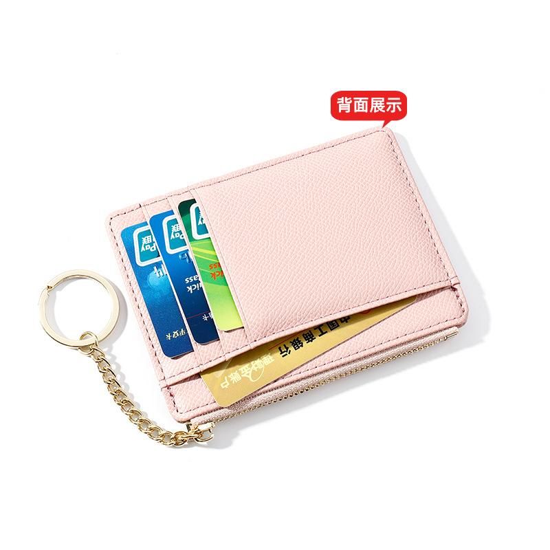 Yueqian Kai New Zipper Ladies Coin Purse Korean Mini Keychain Small Wallet Multi-Card Card Holder Card Bag 928801 black