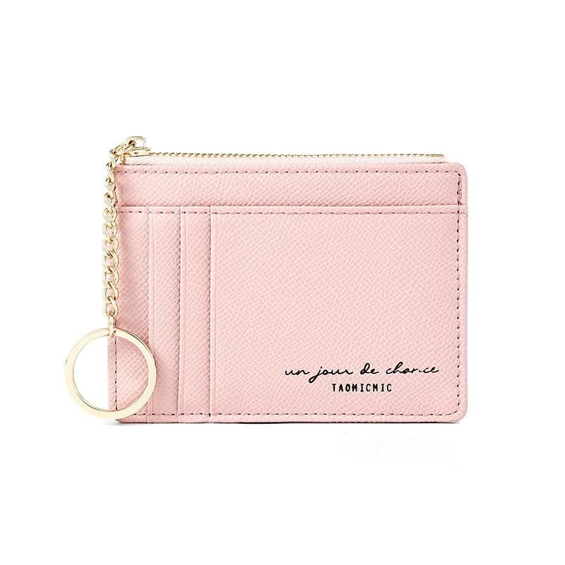 Yueqian Kai New Zipper Ladies Coin Purse Korean Mini Keychain Small Wallet Multi-Card Card Holder Card Bag 928801 black