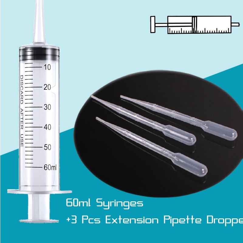 Large Syringe For Lip Gloss 60ml Transparent Plastic
