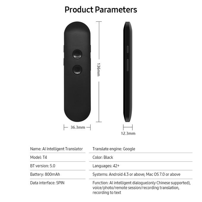 Language Translator Text/Photo/Voice Translation/Real-time