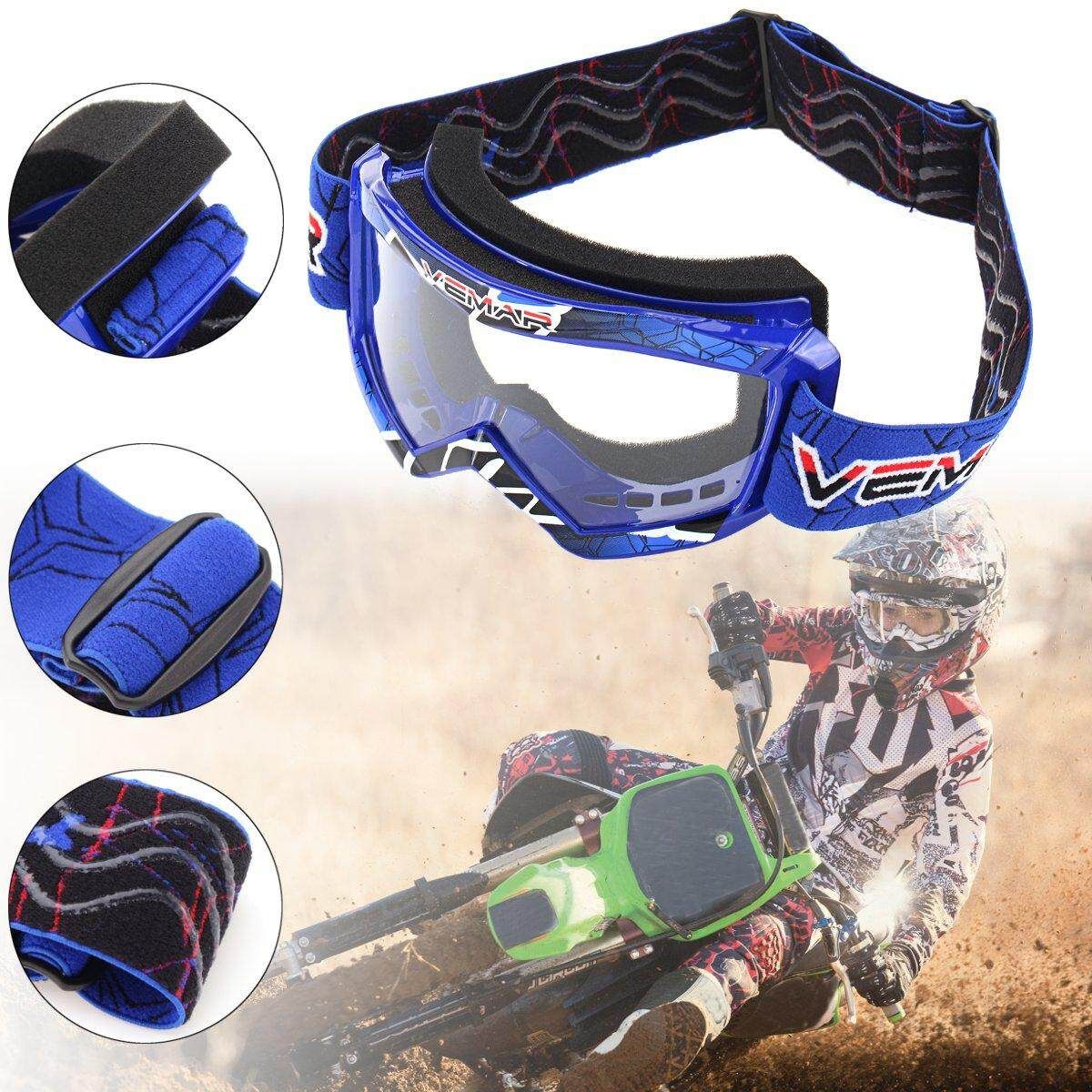 Blue Kids Children Motorcycle DirtBike Riding Eyewear Protector Blue