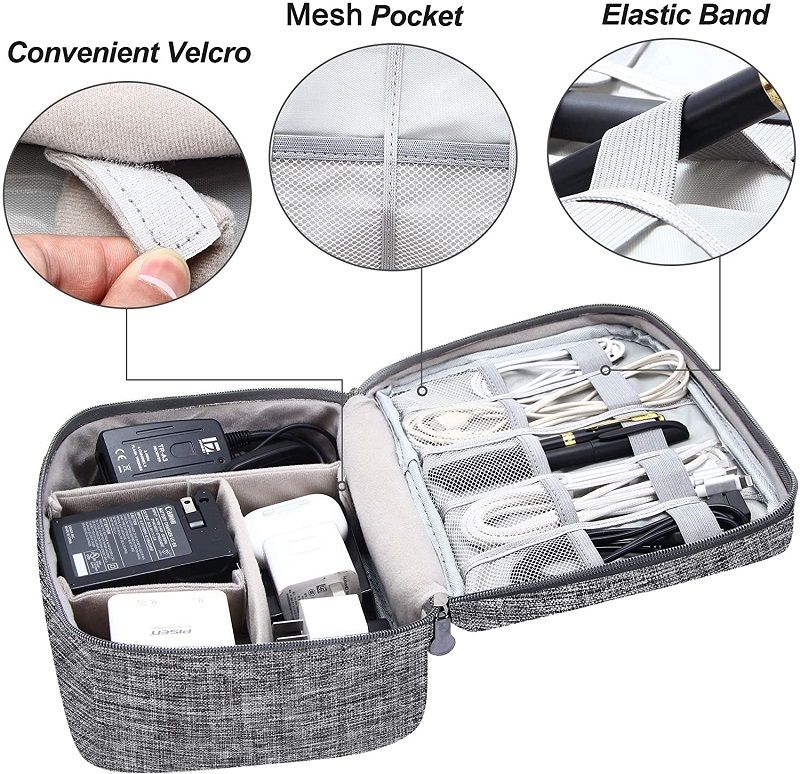 Waterproof Cable Storage Bag Digital Electronic USB Charger Travel Organizer