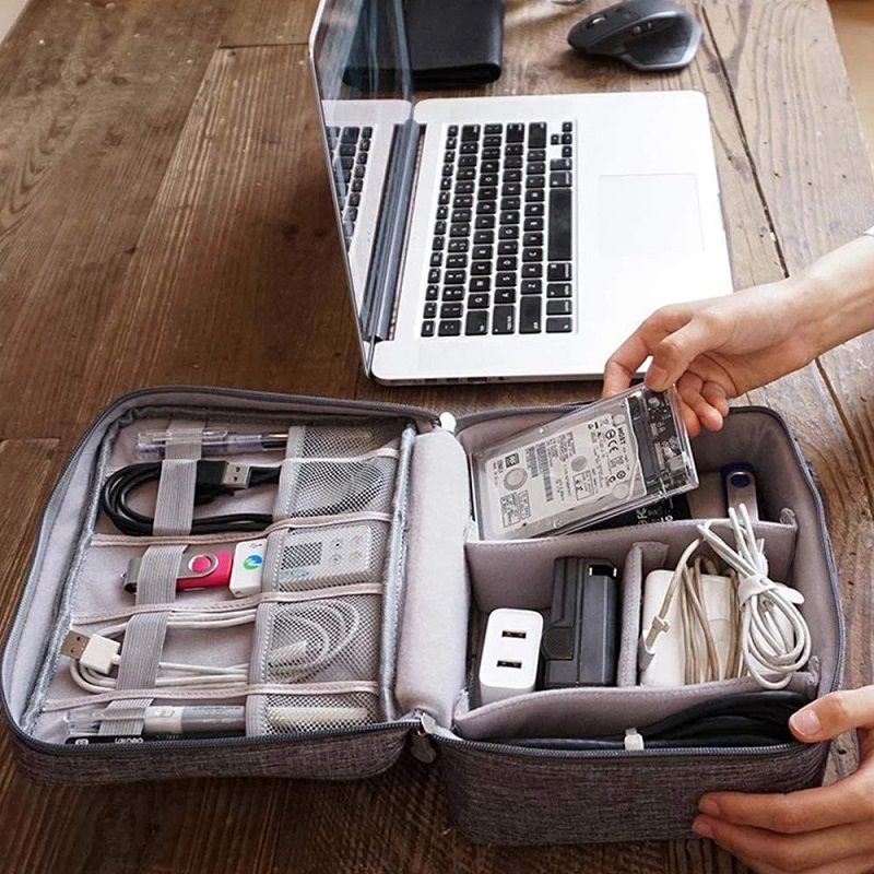 Waterproof Cable Storage Bag Digital Electronic USB Charger Travel Organizer