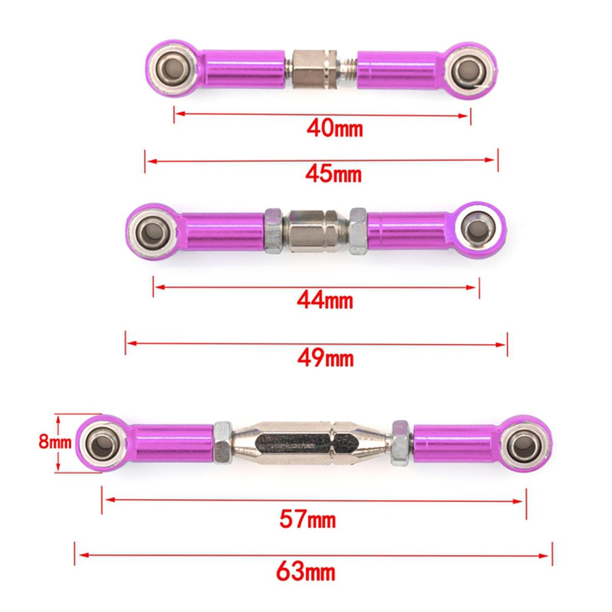 RC Car Pull Rod Aluminum Pull Rod for WLtoys 1/14 144001 RC Car Upgrades Parts Accessories