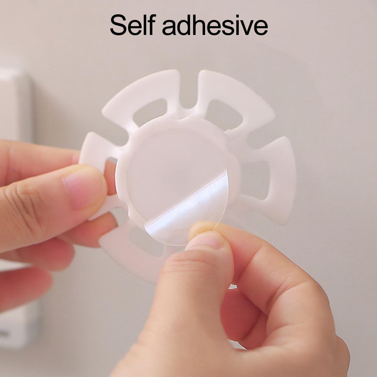 10Pcs Plug Hooks Plug Holders Hooks Finishing Brackets White