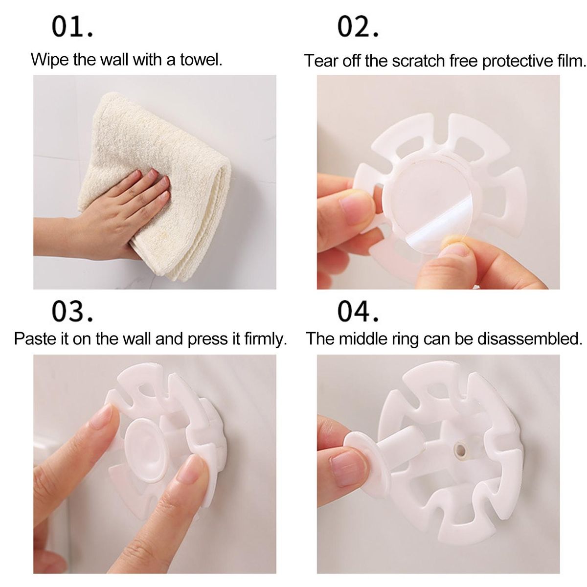 10Pcs Plug Hooks Plug Holders Hooks Finishing Brackets White