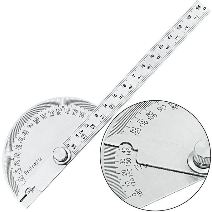 Stainless Steel Measuring Angle Ruler Easily Remove A  Urate In S Ale-stainless Steel Color-145mm