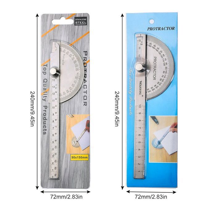 Stainless Steel Measuring Angle Ruler Easily Remove A  Urate In S Ale-stainless Steel Color-145mm