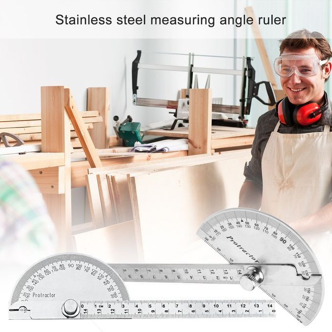 Stainless Steel Measuring Angle Ruler Easily Remove A  Urate In S Ale-stainless Steel Color-145mm
