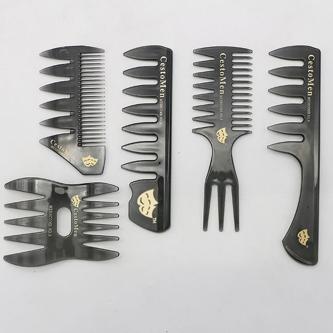 Retro Style Wide Tooth Comb Oil Head Hair Men's
