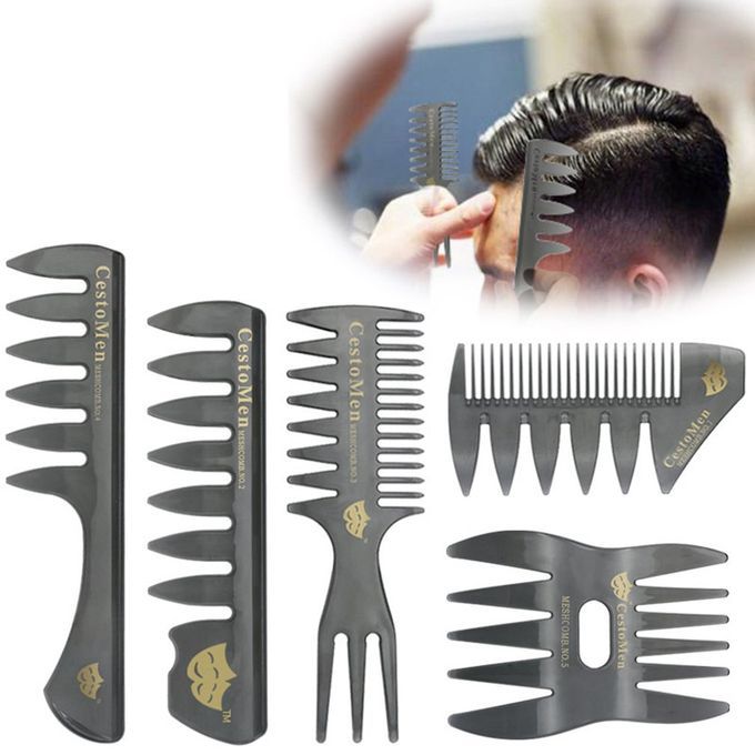 Retro Style Wide Tooth Comb Oil Head Hair Men's