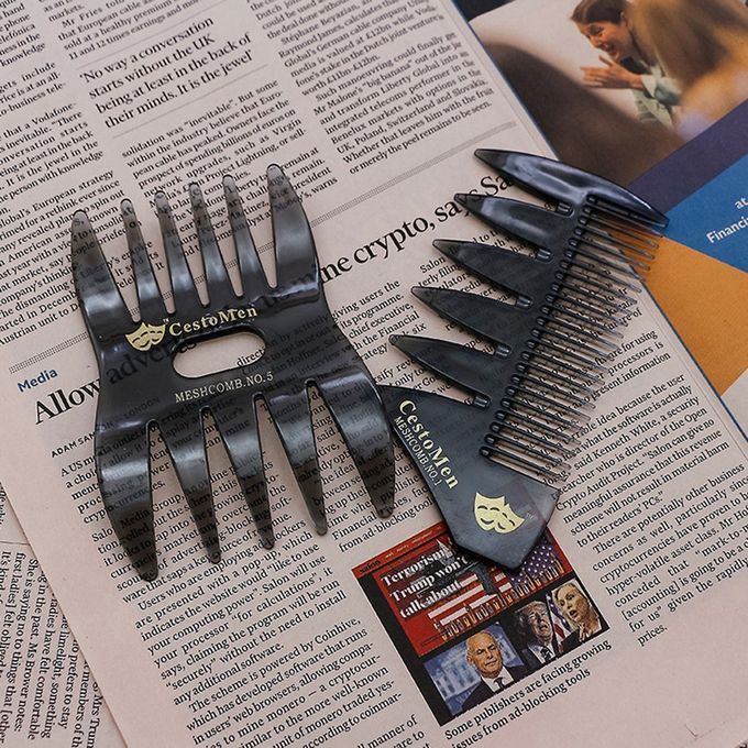 Retro Style Wide Tooth Comb Oil Head Hair Men's