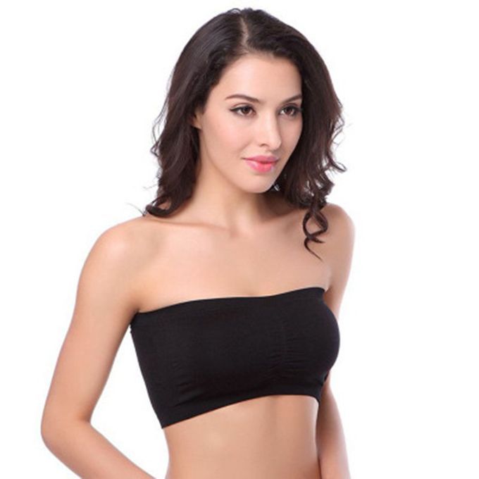 One Word Tube Top   No Steel Ring With  Hest Pad Hollow Ba K Bla K 3Xl-black-XXXL