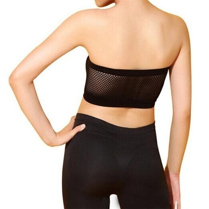 One Word Tube Top   No Steel Ring With  Hest Pad Hollow Ba K Bla K 3Xl-black-XXXL